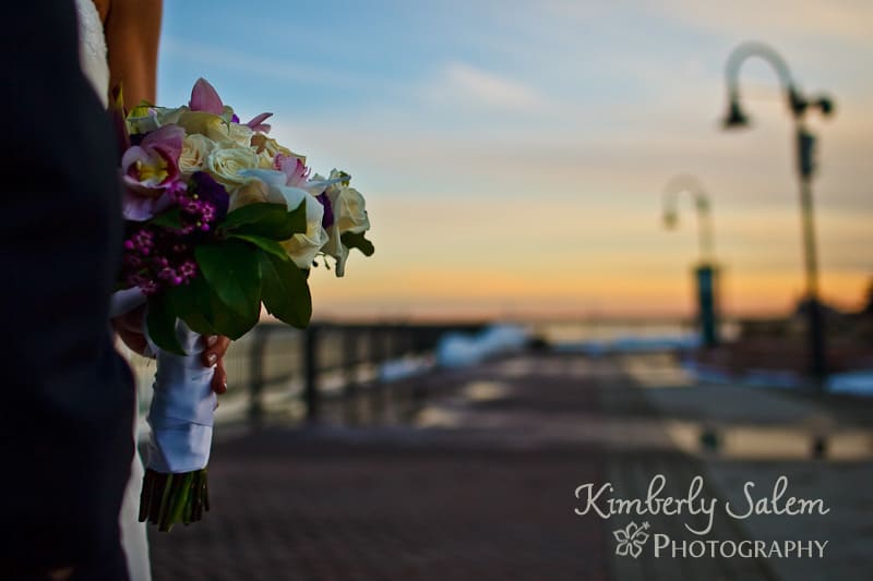 Bridal bouquet in the sunset Mardi Gras 