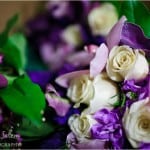 Purple wedding flowers