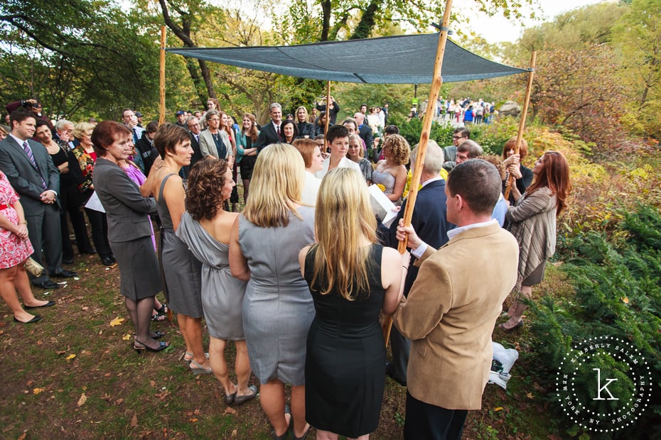 two brides married in Central Park under grey handmade chuppah two brides married in Central Park under grey handmade chuppah