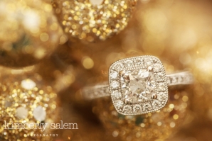 sparkly engagement ring shot