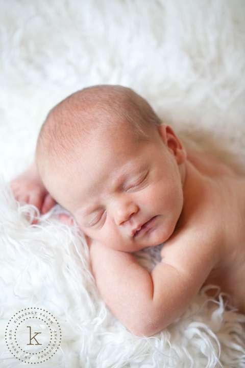 infant portrait on a white background