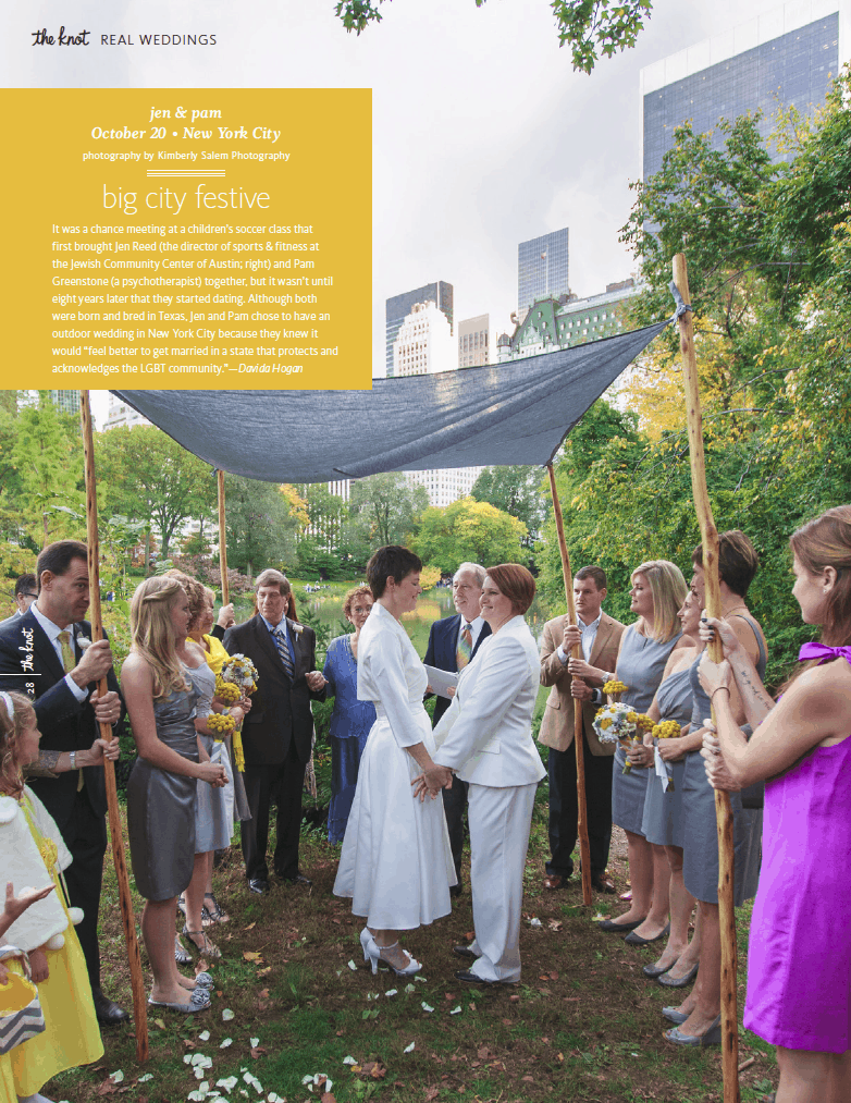 Pam and Jen Wedding - The Knot feature page 1
